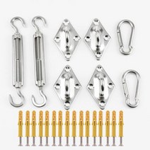 캠핑 트레일러 텐트 420D 방수 차양 항해 야외 정원 해변 파티오 수영장 천막, Accessories 4+3x3m