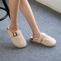[셀러허브잡화] 여자 양털 겨울 사무실화 데일리 털 슬리퍼
