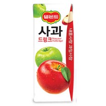 칠성 탕비실 손님대접 가족간식 델몬트 드링크 사과 주스 과즙음료 과일주스 생과일 190ML 48개, 1세트
