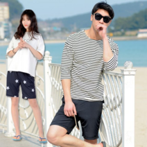 33701커플여자비치웨어시원한여름쿨반바지 데일리 웨