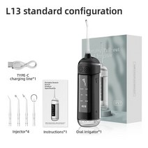 구강 세척기 휴대용 물 치실 치아 미백 치과 제트 픽 입 세탁기 펄스 도구 클리너 USB, 06 L13-Black