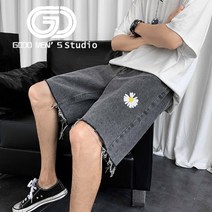 여름남성 데이지진 트렌드 만능 캐주얼 캐주얼 반바지