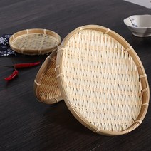 식품용 대형(40-60cm)대나무채반 원형 소쿠리 바구니 싸리