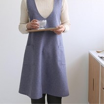 크로스형식뒷면 폴리소재 브이넥앞치마 쉐프 원피스