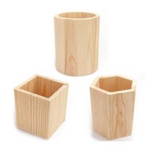 나무 연필꽂이 펜꽂이 데스크소품 사무실책상정리, 쿠팡 원형
