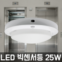 홈룩스 KC인증 국내생산 LED 엘리베이터앞 센서등 빅원형센서등 대형센서등25W, 주광색, 1개