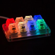 매크로 키보드 기능 기계식 RGB 백라이트 8 키 소프트웨어 자체 설정 캡, 게이트론 브라운, 카키
