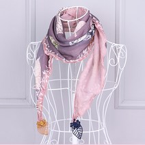 봄스카프 여성스카프 주름 타이 쉬폰
