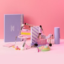 피카소꼴레지오니 메이크업 브러쉬 18종 세트(+원통케이스 퍼플), 18종 전 품목 세트