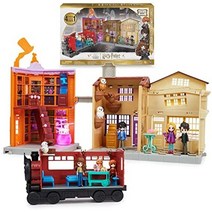 [정품] Wizarding World 해리 포터 아마존 독점 디럭스 Diagon Alley 앰프 호그와트 익스프레스 조명 앰프가 있는 1개의 플레이 세트 4개 소리 숫자 5, (신규) 아마존 독점 디럭스 플레이 세트