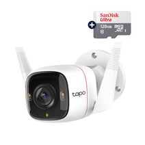 홈cctv 티피링크 cctv C310+카드메모리128GB CCTV 카메라 현관 무선 실외 감시카메라 IP카메라, CCTV C310+SD카드128GB
