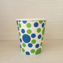 종이컵 일회용 200ml7온스 두꺼운 화이트 물컵 비즈니스 사무실 컵 꾸러미 ., 1개, T02-블루그린 200ml500개