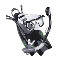 U.S. Divers Lux 마스크 핀 스노클 세트 GoPro와 호환 블랙그레이 라지XL