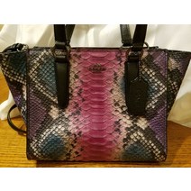 매우 희귀한 코치 신상품 단종된 멀티 컬러 파이톤 사첼 이베이에서 1개만 새 상품 여성 핸드백