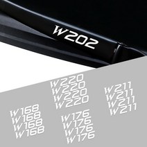 감성 튜닝 메르세데스 벤츠 C E SLK CLS M GL GLC A45 CLA45 GLE W221 W222 C180 C200 4PCS 자동차 도어 핸들 와이퍼 장식 스티커 바디, 하얀, W202