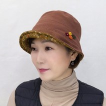 미니 꽃 라인 미시 벙거지 모자