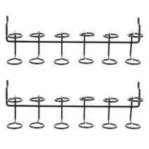 페그보드 벽 패널 멀티 링 도구 홀더 금속 아이언 스크루드라이버 오거나이저, 1.23X7CM - Black