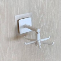 모비딕파워 [모비딕파워] 칼블럭 주방후크 국자거치대 비닐팩정리함 키친타월홀더 싱크대용품, 아★ 미니멀 부착 360도 회전 수납걸이 1개, 아★ 화이트