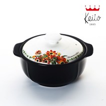 게이또 프렌치가든 내열 뚝배기(소) 1~2인용 도자기 찌개 달걀 계란찜 돌솥, 지름 17cm X 높이 7.1cm