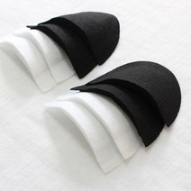 1쌍 부직포 어깨 패드 부자재, 화이트 10mm