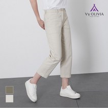 올리비아로렌 자수 블록 데님 팬츠 VVCMPYF7371