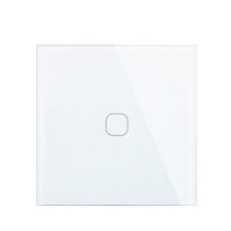 융스위치 iot스위치 IOT스위치 융콘센트 Minitiger EU 표준 럭셔리 화이트 크리스탈 유리 스위치 벽 조명, 02 1 gang square white