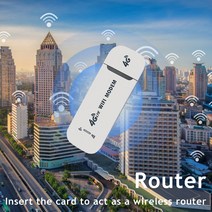 휴대용 LTE 라우터 4G LTE라우터4G LTE 무선 USB 동글 모바일 광대역 150Mbps 모뎀 스틱 Sim 카드 무선 라, 한개옵션0