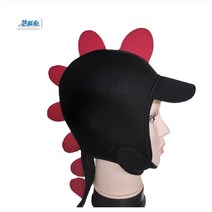 프리다이빙 모자 스킨스쿠버 용품 장비 캐릭터 귀여운 여성 웻수트 해녀 체험 체인지데이즈 이상미 5미리 3미리 슈트 수트 수영모 잠수모 고양이 웨이크보드 다이빙 43, XL, 검은 색