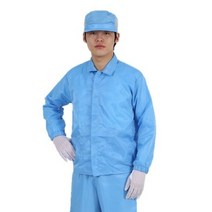 MK 제전방진복 [상의 Y카라] 정전기방지 크린룸 제전복 방진복, 화이트, 상의Y_3XL(110), 1개