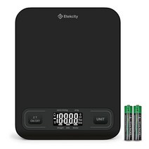 Etekcity 식품 주방 저울 체중 감량 베이킹 요리 케토 및 식사 준비를 위한 디지털 그램 oz LCD 디스플레이 미디엄 그린, Basic Large Size, Black