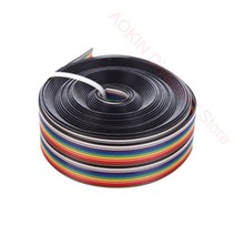 블루투스 스피커 diy kit 블루투스스피커만들기5m 1.27mm 20p dupont 케이블 레인보우 플랫 라인 지원 와이어 납땜 케이블 커넥터 와이어 arduino diy 핀, 5m