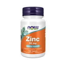 나우푸드 zinc 아연 마그네슘 이산화규소, 1개, 아연 50mg 100정