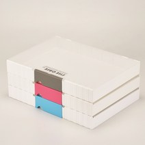 소호리빙 플라스틱 투톤 화일케이스 레고박스 화일보관함 소 대, 3개, 그레이(소)