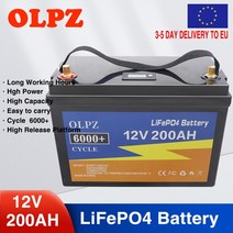 고성능 12V 24V LiFePO4 배터리 400AH 300Ah 250Ah 200Ah 100Ah 내장 BMS 리튬 철 인산염 셀 골프 카트 rv에 사용되는 6000 사이클, [04] 12V300AH, 1개