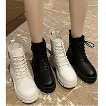 5cm 여자 니트 워커부츠