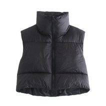 퀄팅자켓 남자결혼식하객룩 자라 가을과 겨울 여성의 짧은 면 다운 조끼 짧은 스탠드