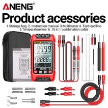 ANENG-SZ02 커피저울 전압측정기미터 트랜지스터 스마트 9999 카운트 실제 RMS 자동 전기 커패시턴스 온도, CHINA, SZ02 Red Pro