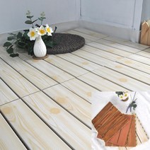 실내 바닥 인테리어 조립식 나무무늬매트 옹이색 18P 세탁실 바닥데코 DIY