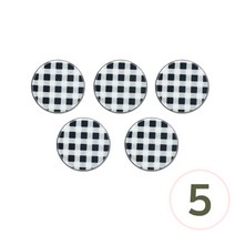 파스텔크래프트 미니어처*체크쟁반*원형검정 35mm (5개입) I-05-215