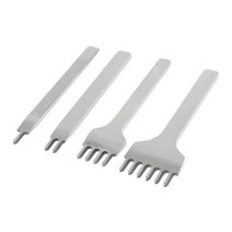 가죽 스티칭 펀치 치즐 3/4/5/6mm 구멍 1/2/4/6 프롱 가죽 공예 세트, 1246 프롱 5mm, 설명, 실버