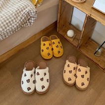 제니플라츠 도트페이스 곰돌이 룸슬리퍼