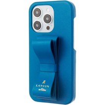 LANVIN en Bleu 랑방온 블루 iPhone 14 Pro 케이스 정규품 스탠드 링 첨부 리본 Slim Wrap Case Stand & Ring Ribbon