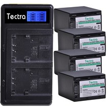 2Pcs 3900mAh NP FV100 NP-FV100 배터리 + LCD 소니 SX83E FDR-AX100E AX100E, 04 4 pcs set