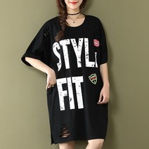 미르마루 패치롱롱 티셔츠 + +파우치 세트 빅사이즈여성의류 박스티 반팔티 여름티 여자 라운드 박시핏 롱티