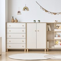 룸핏 보노 베이비장 아기 옷장 유아 5단 서랍장 교구장 바구니장 수납장 행거 장난감 정리함 세트, 1600세트(5단 서랍장+800옷장/-3만원 행사가), 다리형