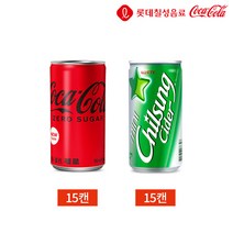 코카콜라 칠성사이다 190ml 2종 30캔 세트, 없음