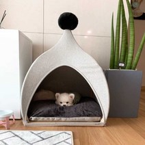 강아지 집 고양이 집 펫주택 애견하우스 반려동물 집, 베이지