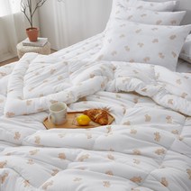 곰돌이이불 초등학생 털안붙는 진드기차단 사계절 차렵 이불 고양이 강아지