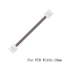 led 스트립 간접 조명 줄조명 WS2812B 5050 RGB D 스트립 싱글/더블 엔드 솔더리스 커버 커넥터 8mm/10mm /, 02 10PCS, 08 4pin Double