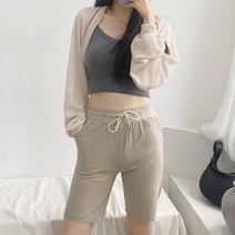 [당일발송] 코디제이 여자 반바지 린넨스판5부 남녀공용 밴딩팬츠 5부바지 데일리룩